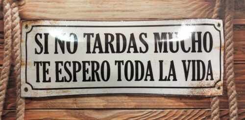 SI NO TARDAS MUCHO...