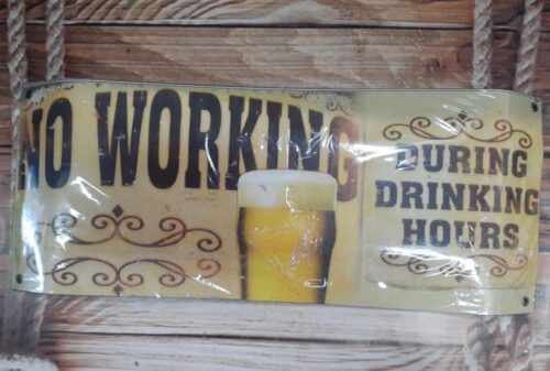 NO WORKING