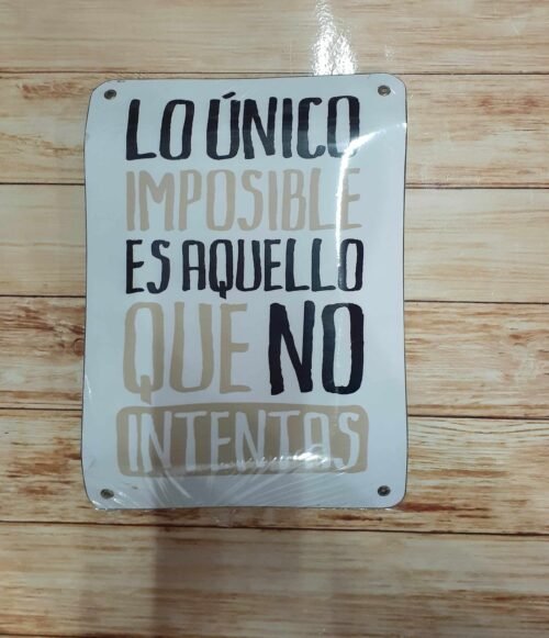 LO UNICO IMPOSIBLE ES AQUELLO....